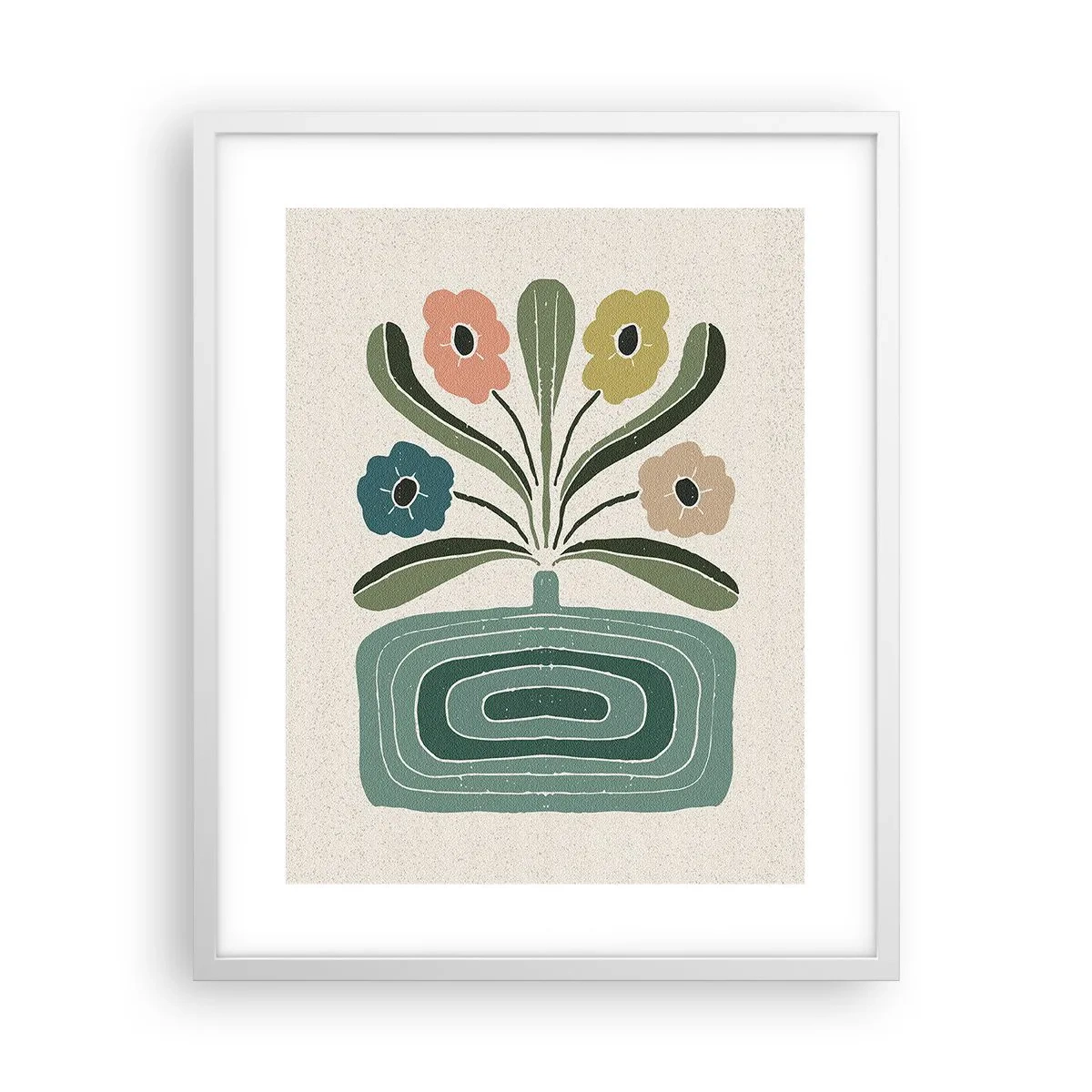 Poszter fekete keretben - Szimmetrikus csokor - 40x50 cm