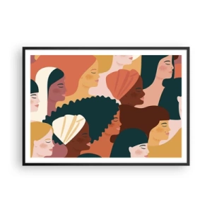 Poszter fehér keretben - Csak a nőiesség - 100x70 cm