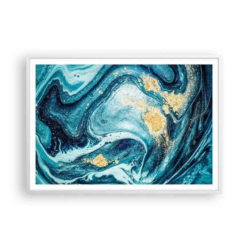 Poszter fekete keretben - Kék örvény - 100x70 cm