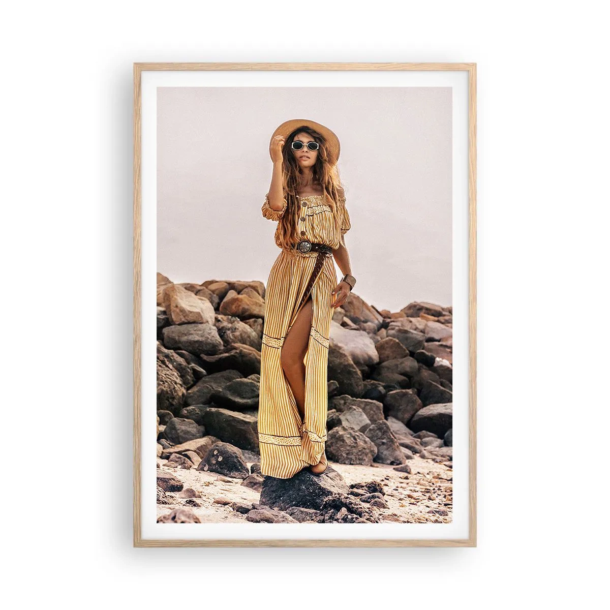 Poszter világos tölgy keretben - A kövek varázsa - 70x100 cm