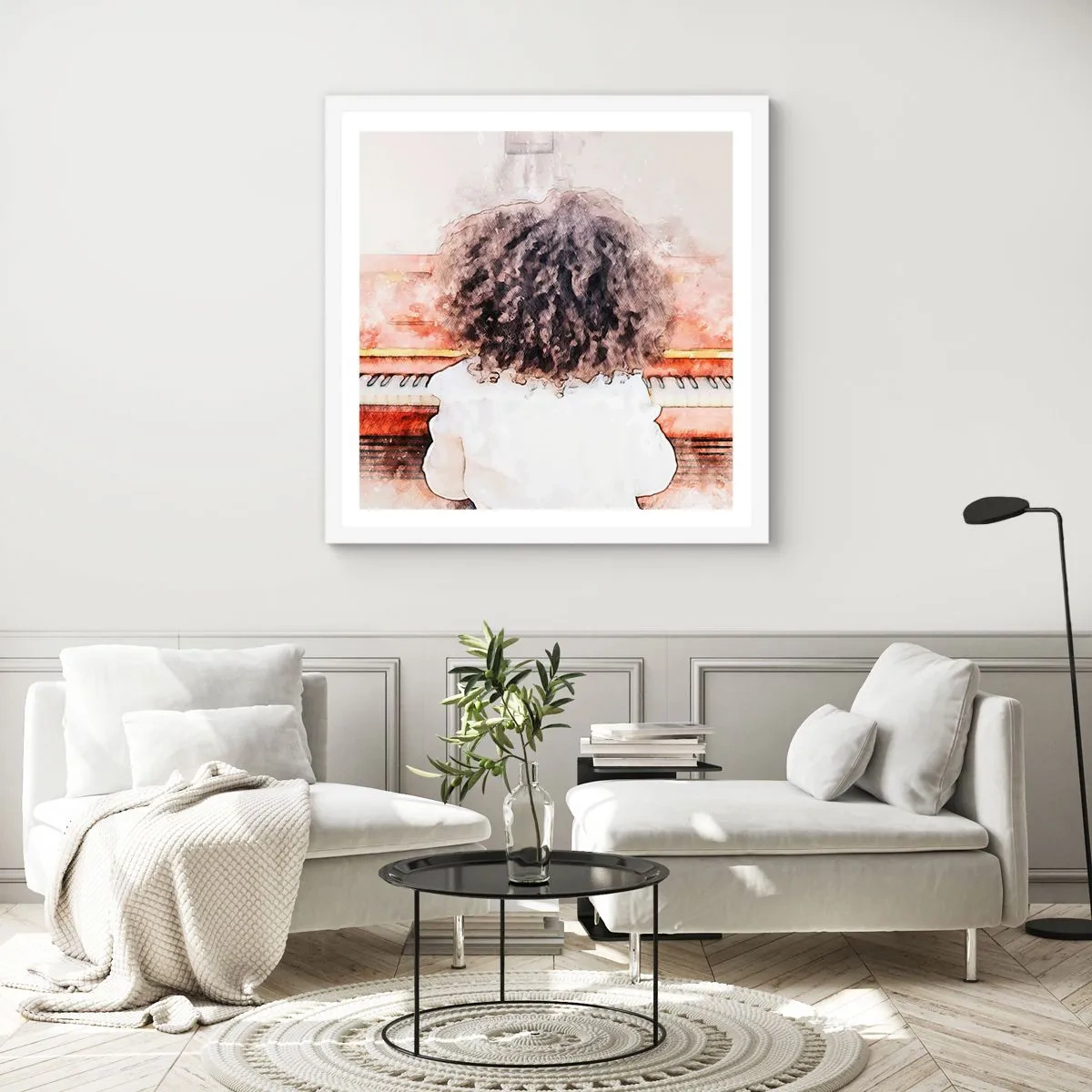 Poszter fekete keretben - Az új világban - 40x40 cm