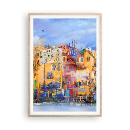 Poszter világos tölgy keretben - Együtt vagyunk - 70x100 cm