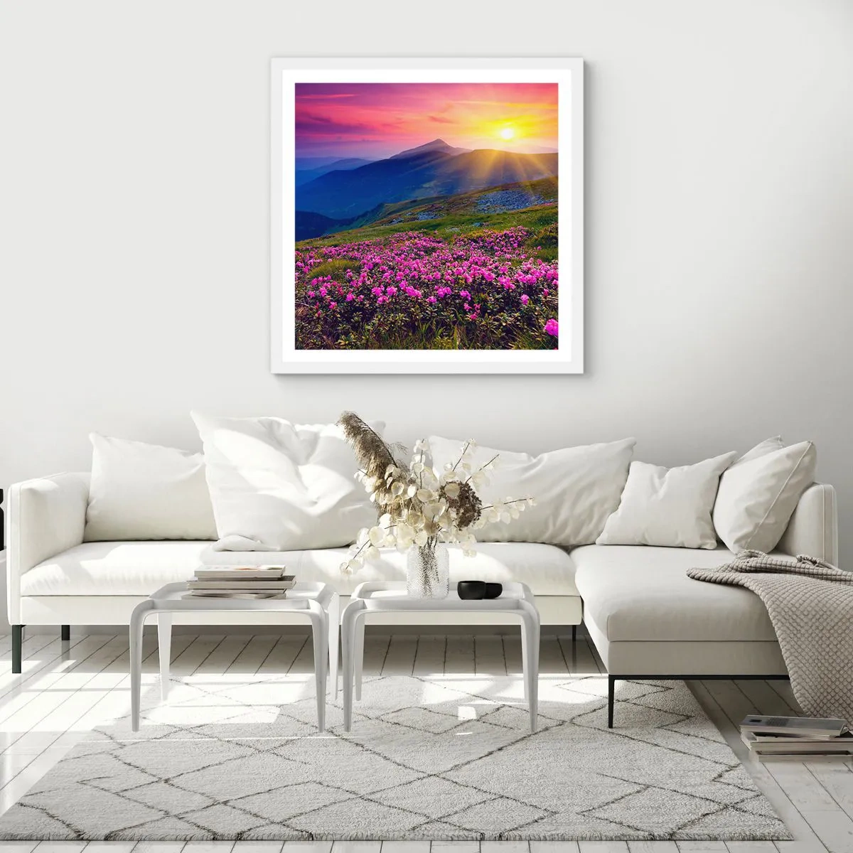 Poszter fekete keretben - … És körülötte hegyi fenyő és gyógynövények illata - 50x50 cm