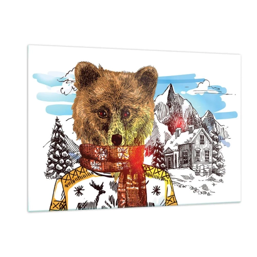 Üveg kép - A medvekunyhó - 120x80 cm