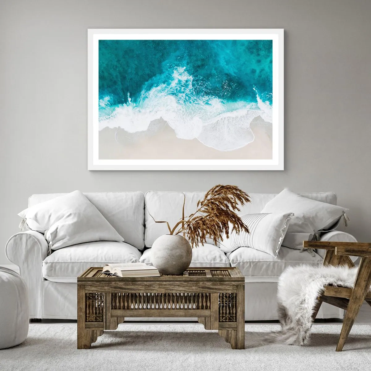 Poszter fekete keretben - Természetes simogatás - 40x40 cm