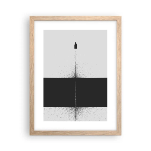 Poszter világos tölgy keretben - Egyenesen a cél felé - 30x40 cm