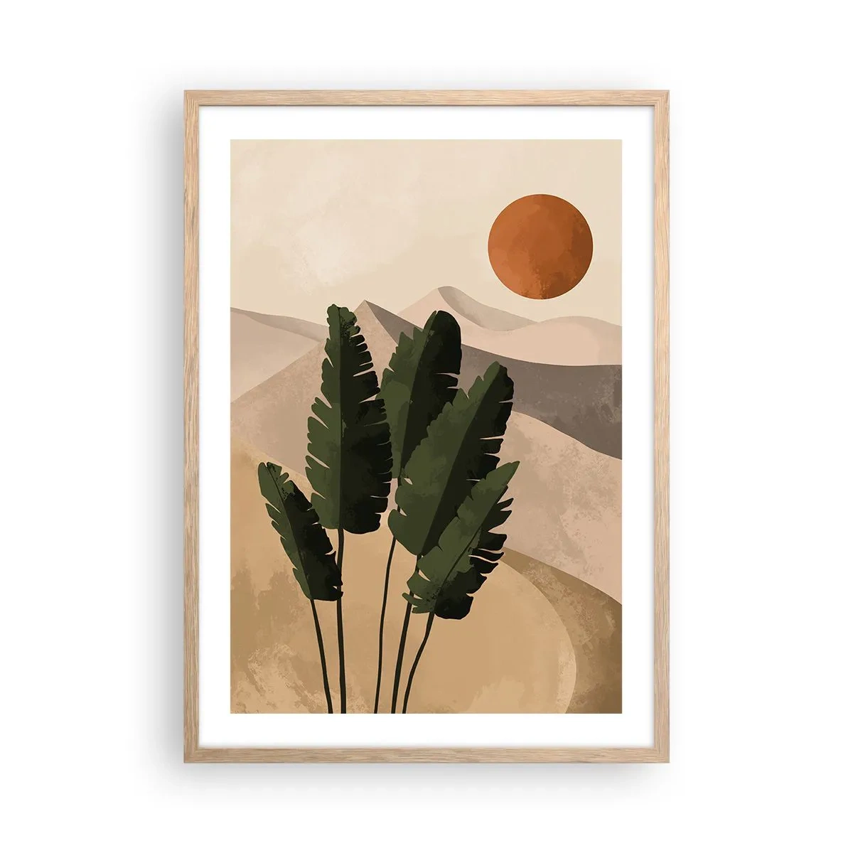 Poszter világos tölgy keretben - Az élet diadala - 50x70 cm