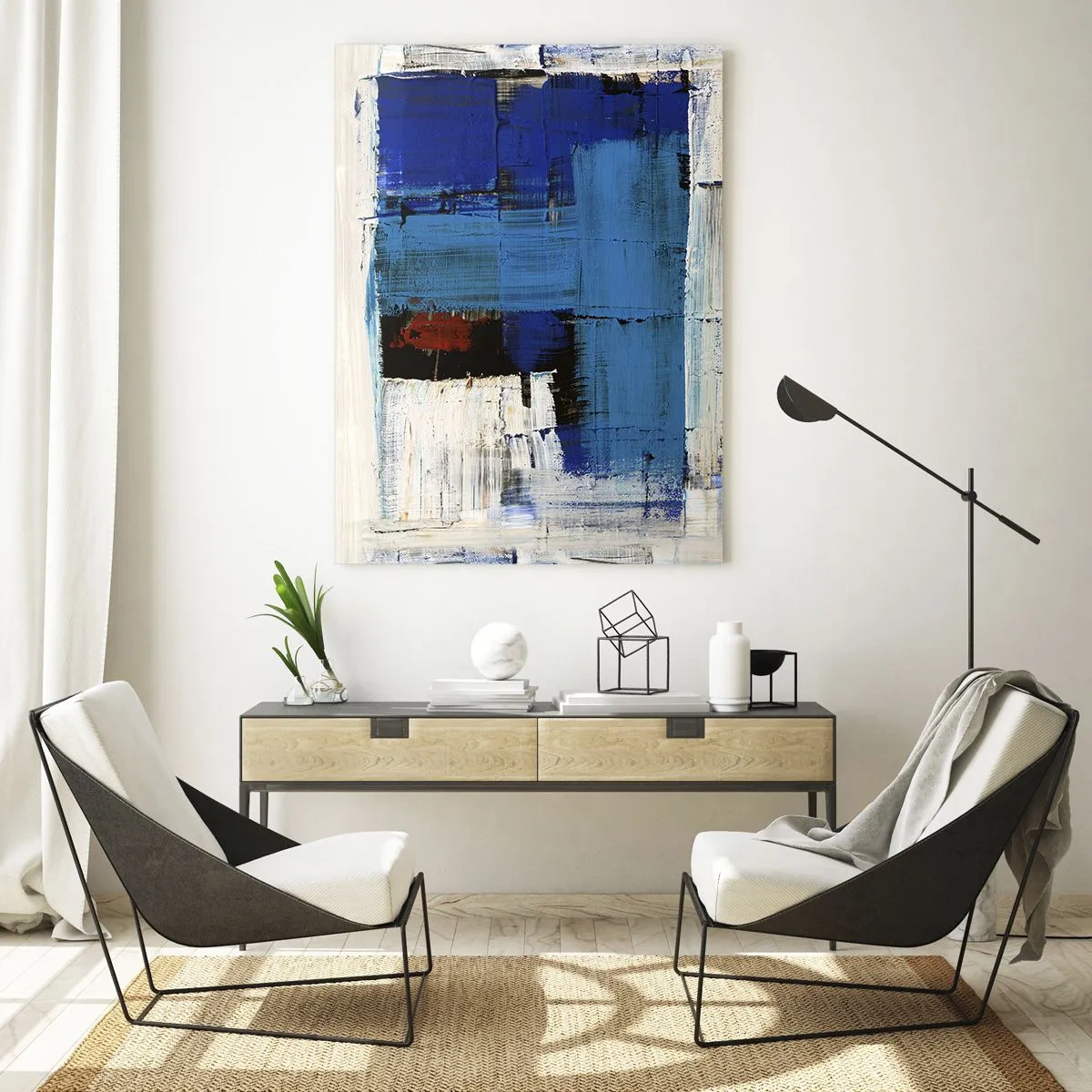 Üveg kép - A kék titka - 50x70 cm