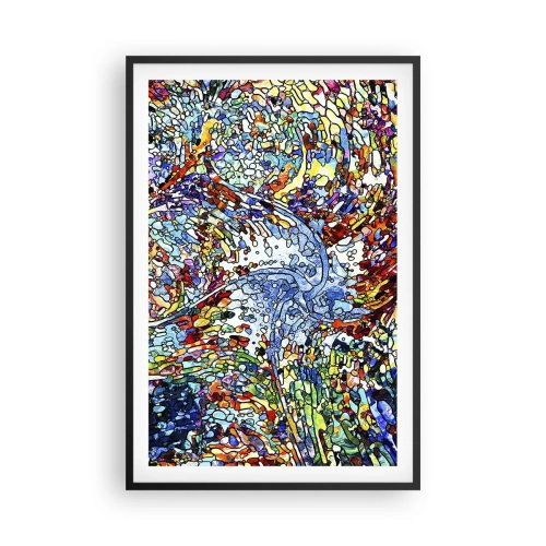 Poszter fehér keretben - Cseppes ólomüveg - 61x91 cm