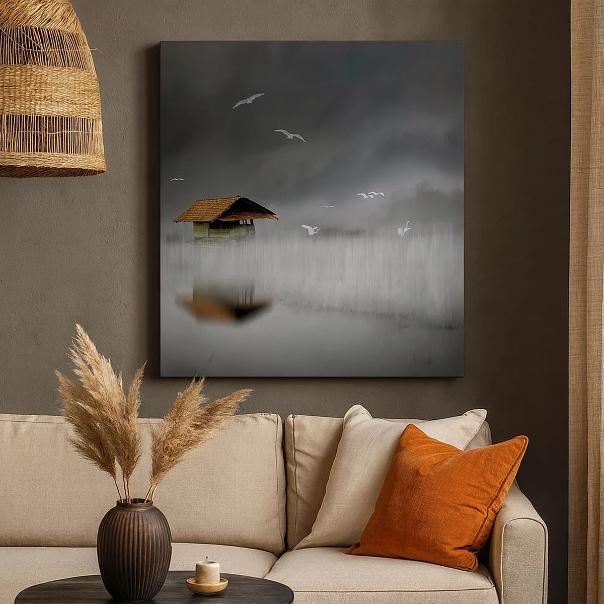 Vászonkép - Menedék az esőtől - 30x30 cm