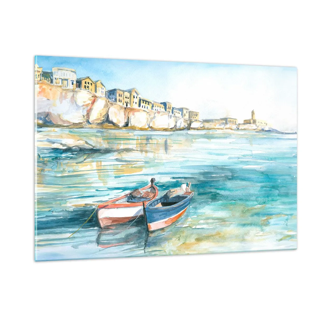 Üveg kép - Tájkép azúrkéken - 120x80 cm