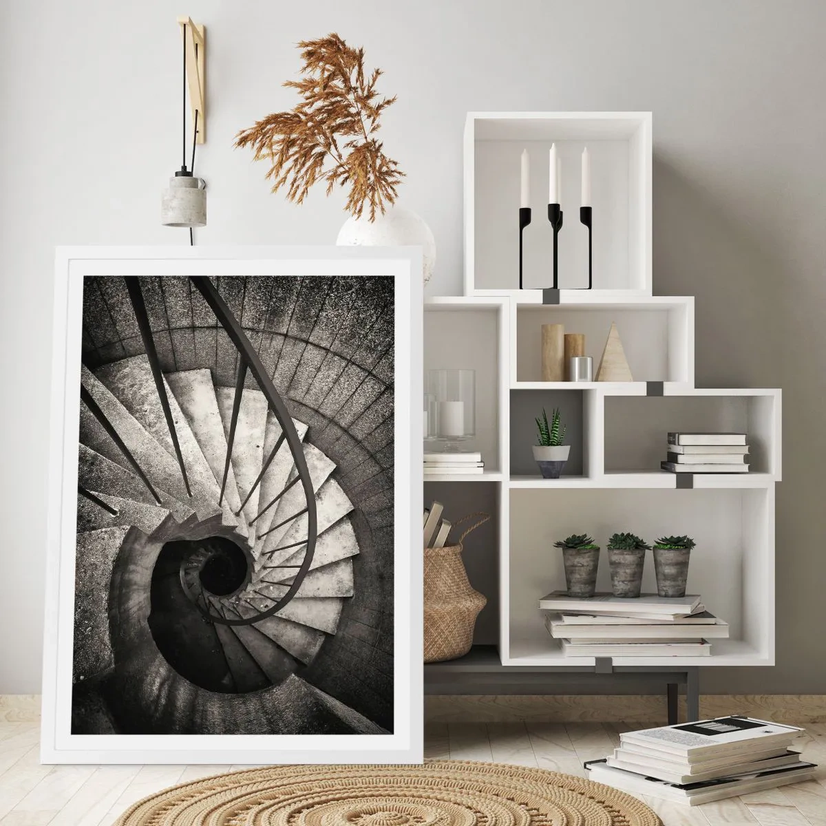 Poszter fekete keretben - Lépcsőn fel, lépcsőn le - 61x91 cm