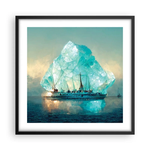 Poszter fehér keretben - Sarkvidéki gyémánt - 50x50 cm