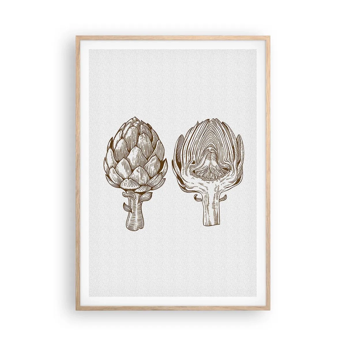 Poszter világos tölgy keretben - Anatómia lecke - 70x100 cm