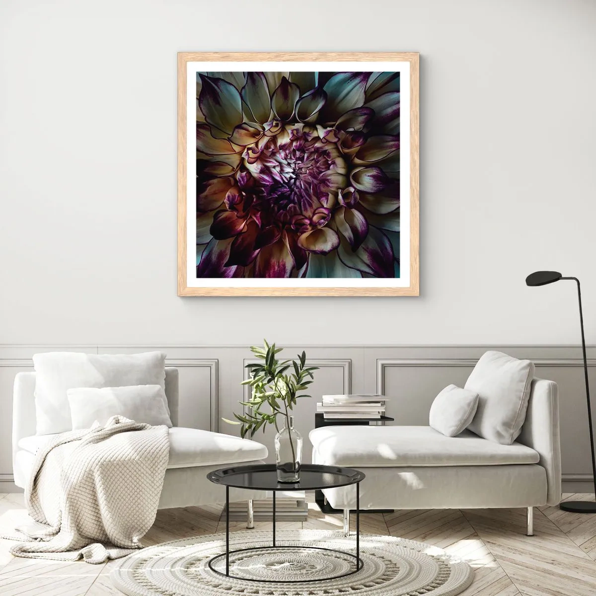 Poszter világos tölgy keretben - A fiatalság kivirágzása - 60x60 cm