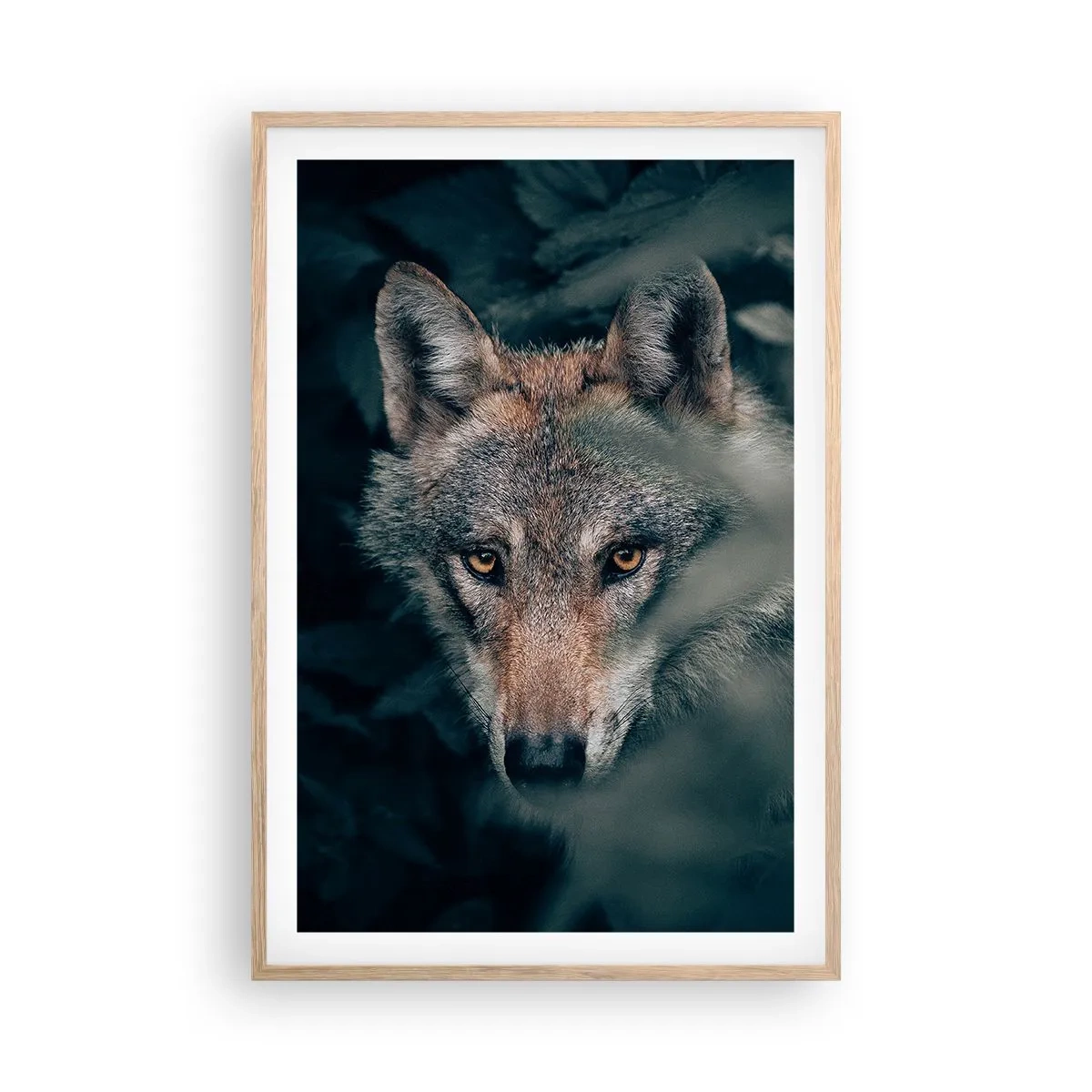 Poszter világos tölgy keretben - Vadász - 61x91 cm