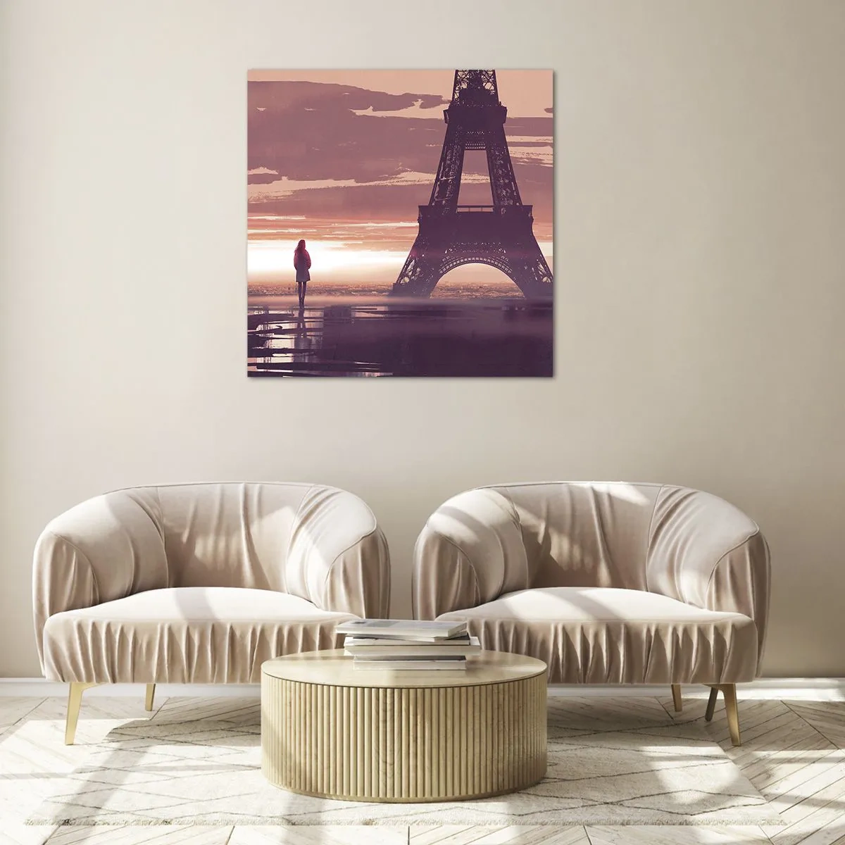 Üveg kép - Csak ők ketten - 30x30 cm