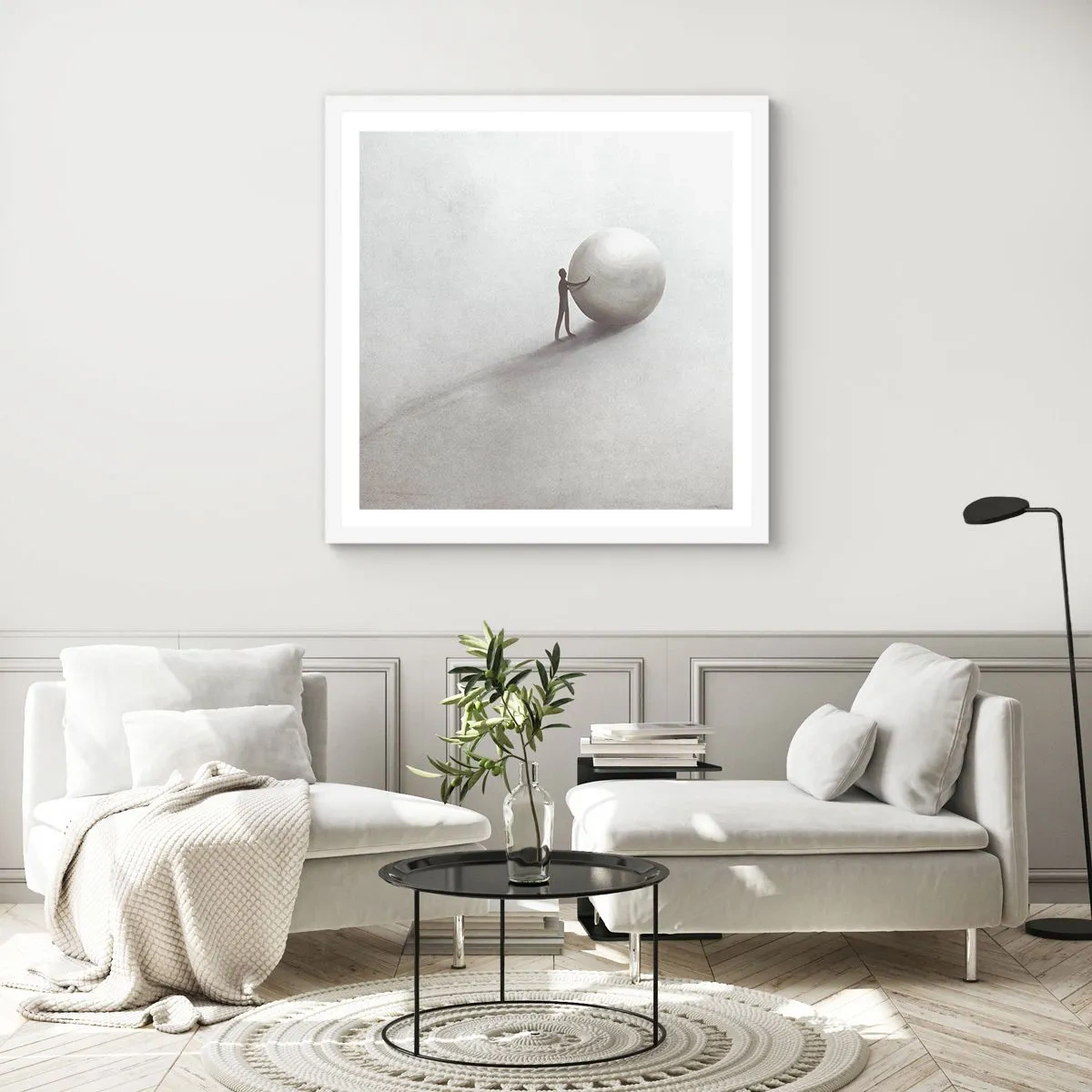 Poszter fekete keretben - Az élet játéka - 40x40 cm