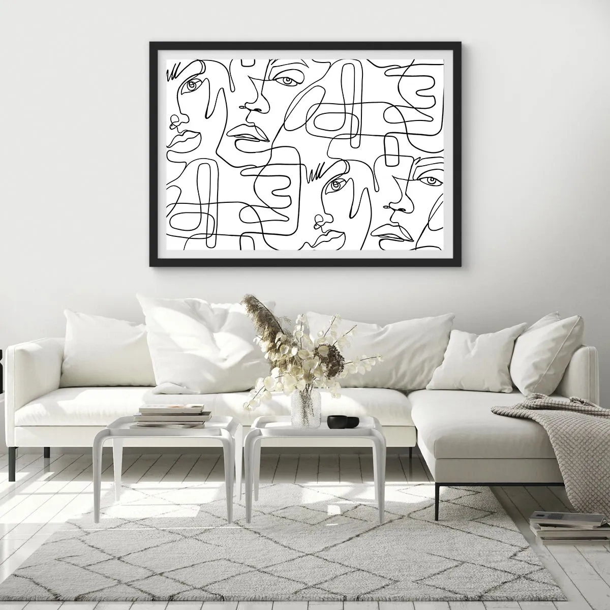 Poszter fehér keretben - Összegabalyodott érzelmekben - 70x50 cm