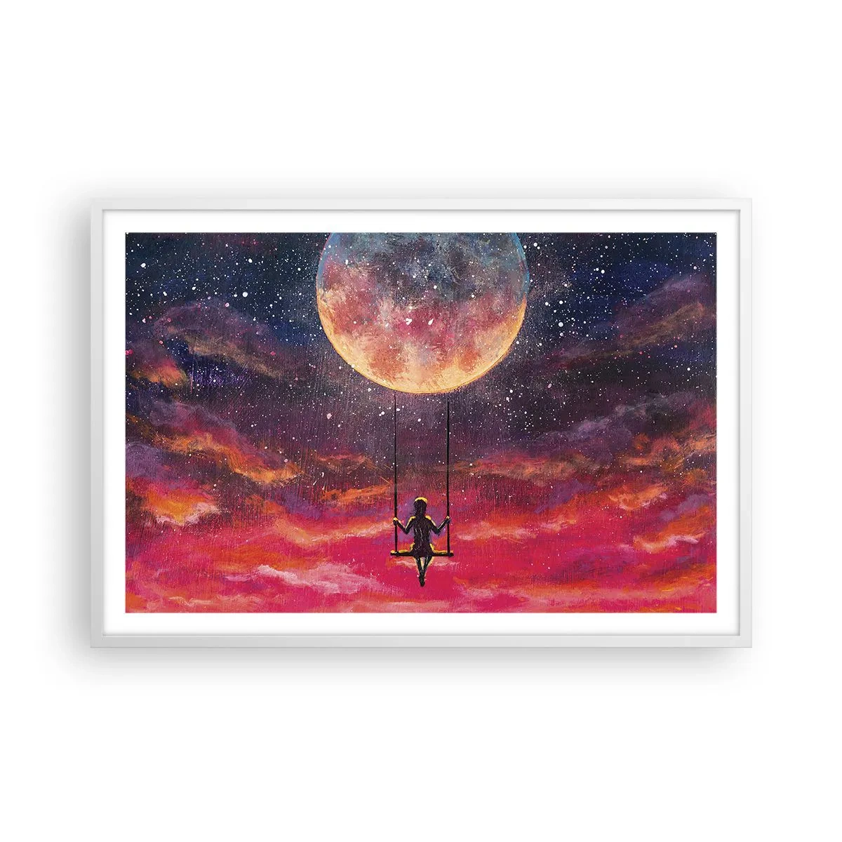 Poszter fekete keretben - Álmodozva - 91x61 cm