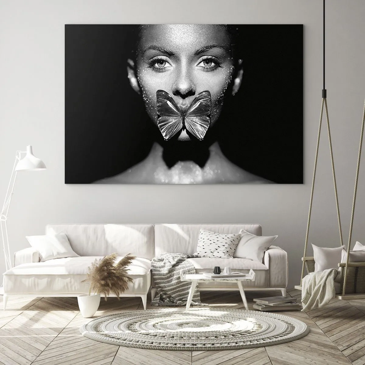 Üveg kép - Pillangó csókja - 120x80 cm