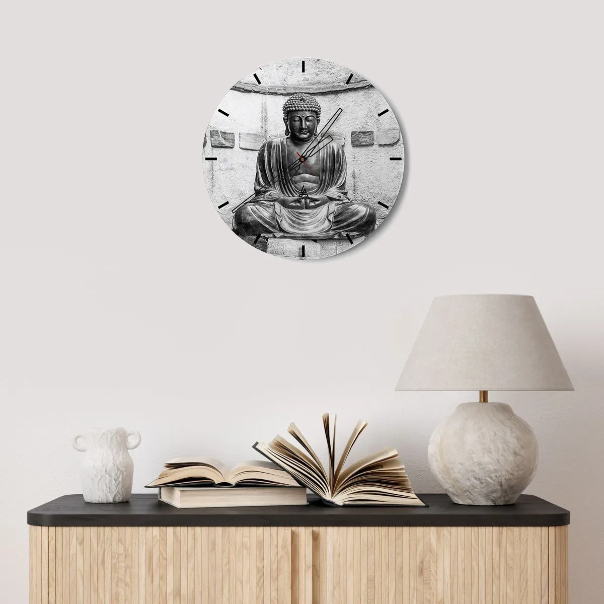 Falióra, Óra - A béke forrásánál - 30x30 cm