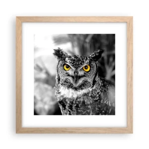 Poszter világos tölgy keretben - Semmi sem fog elbújni - 30x30 cm