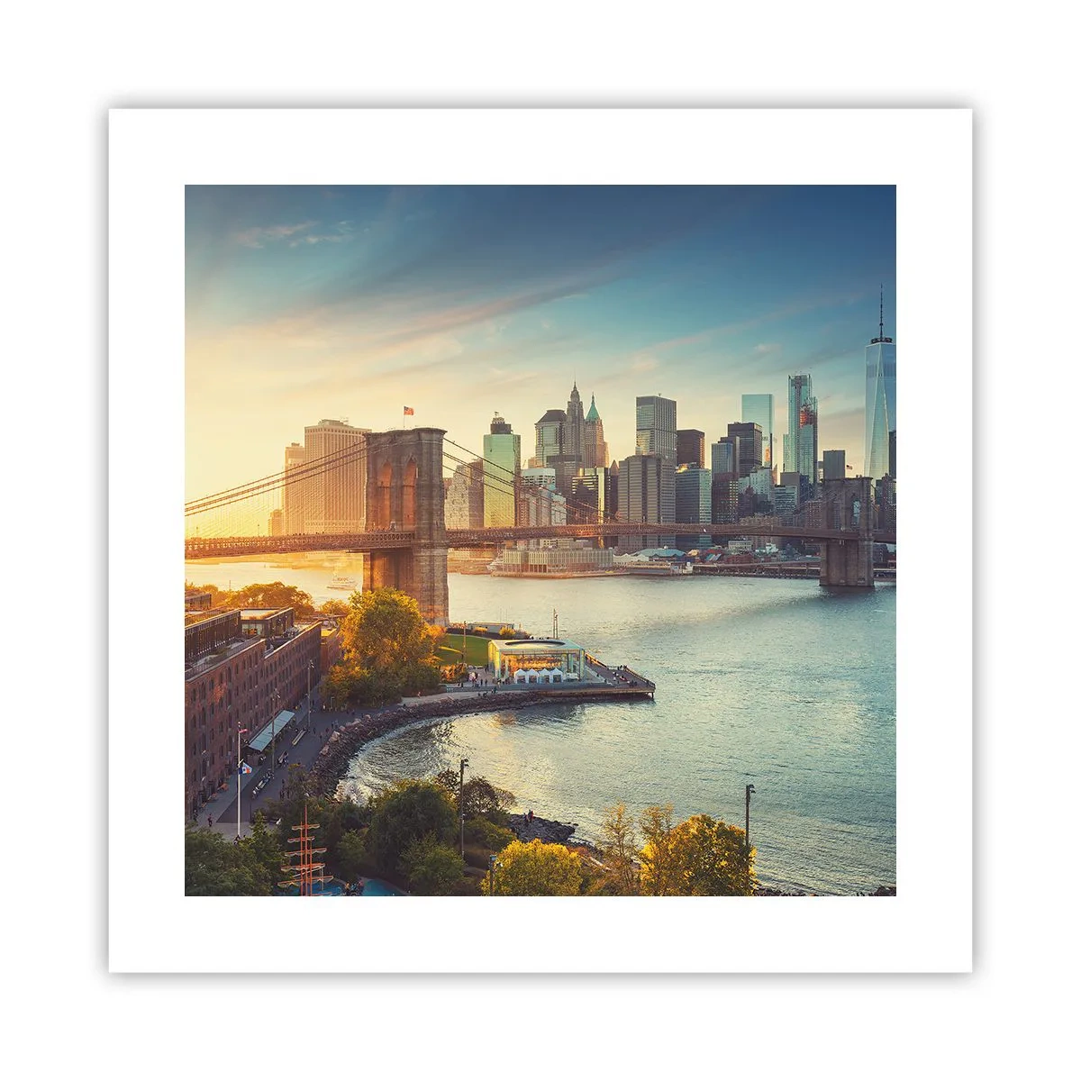 Poszter - Nagyváros hajnala - 40x40 cm