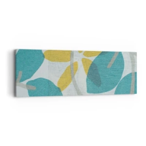 Vászonkép - Azúrkék levelek között - 90x30 cm