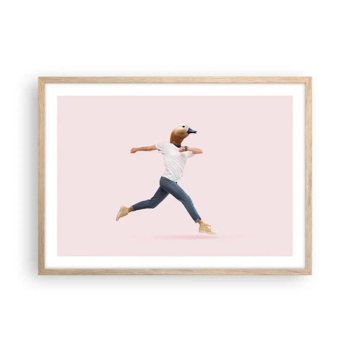 Poszter világos tölgy keretben - Egy csipetnyi abszurditás - 70x50 cm