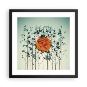 Poszter fehér keretben - Japán nap - 40x40 cm