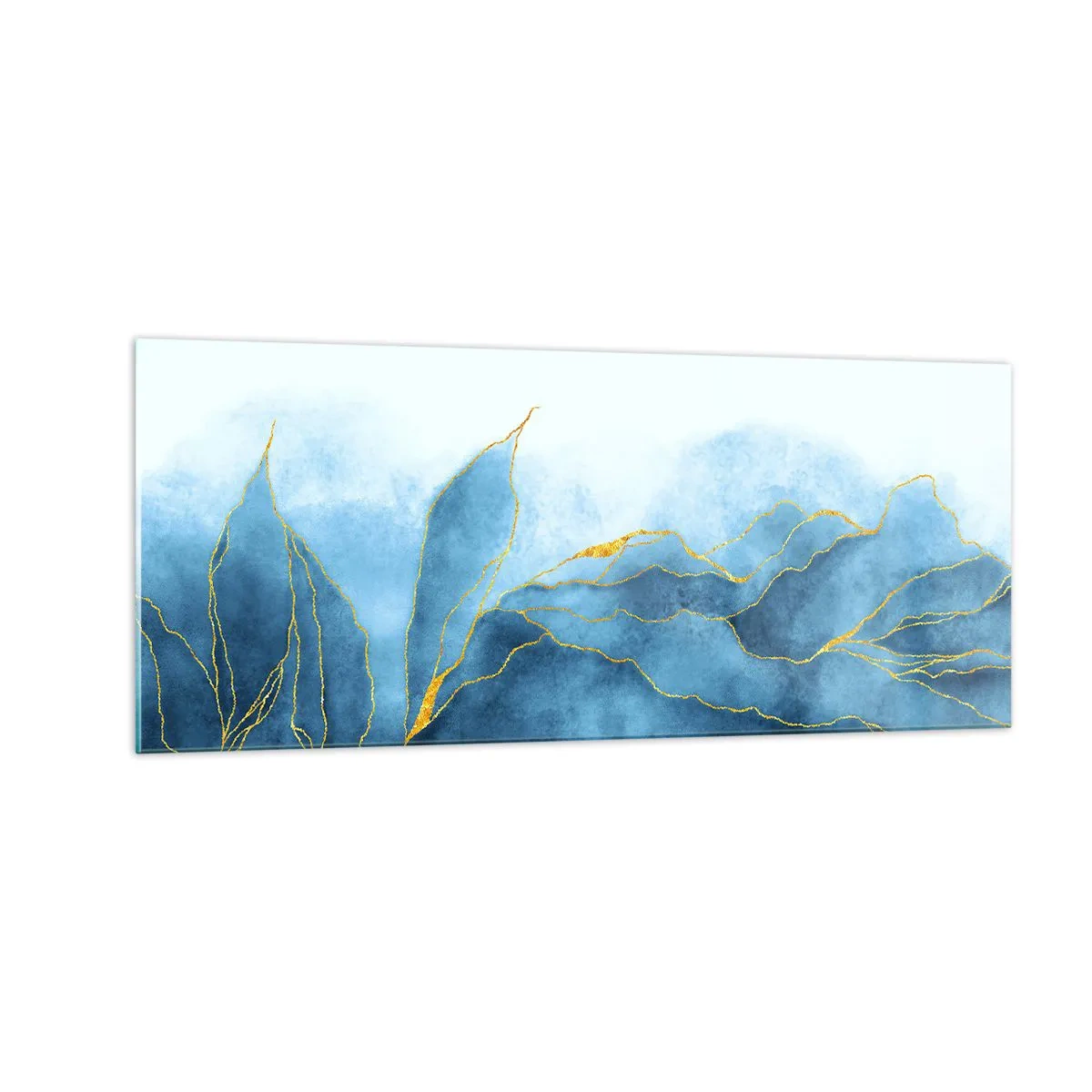 Üveg kép - Kék aranyban - 100x40 cm