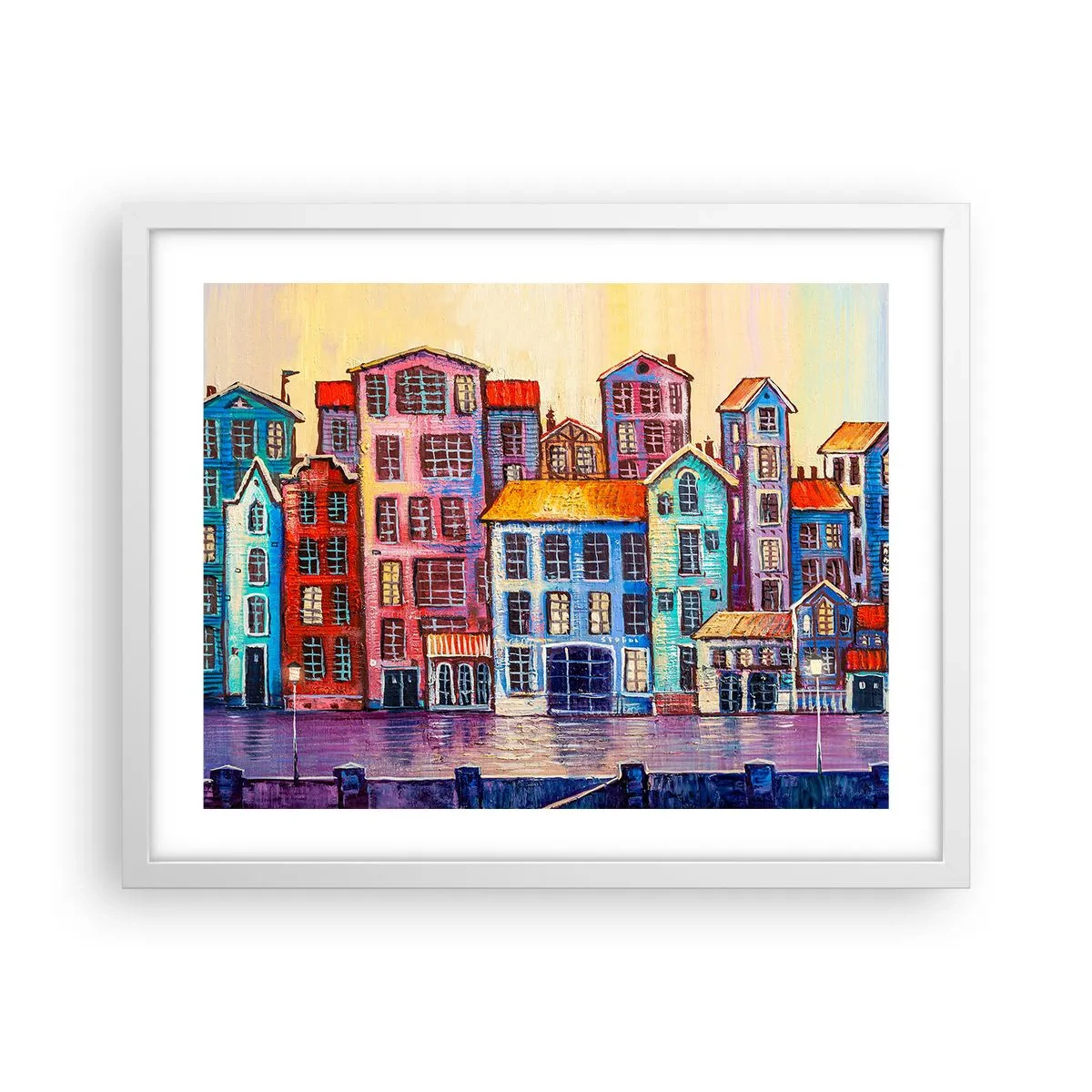 Poszter fekete keretben - Egy város, mint egy tündérmese - 50x40 cm