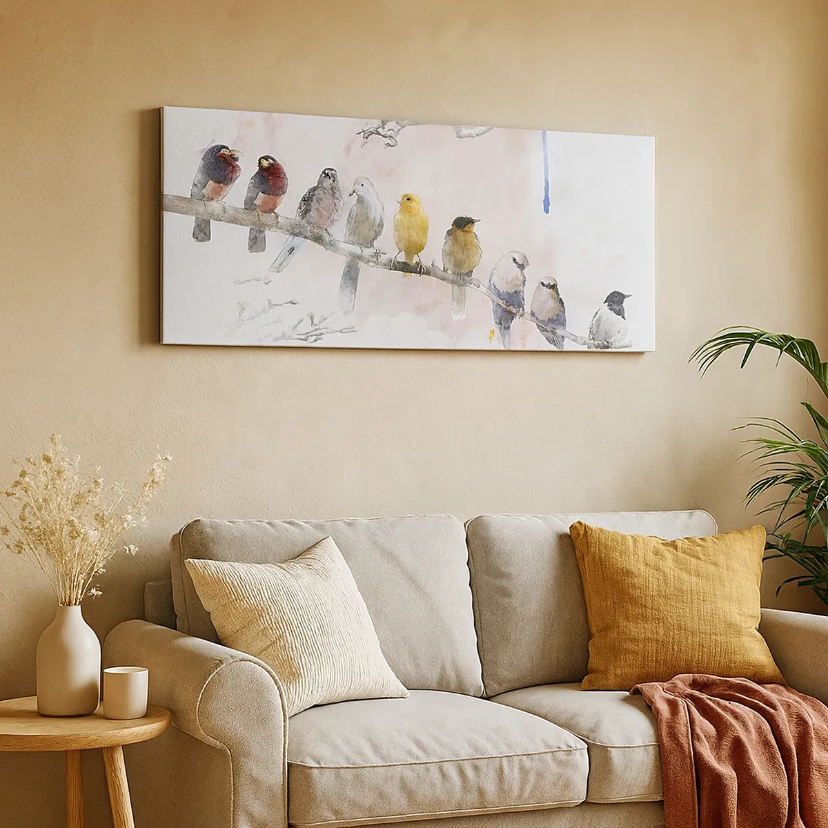 Vászonkép - Szárnyas találkozó - 30x30 cm