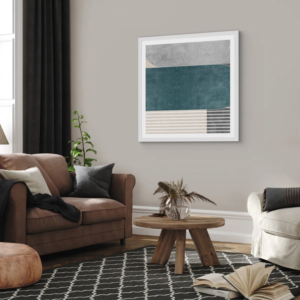 Poszter fekete keretben - Vízszintes kompozíció - 30x30 cm