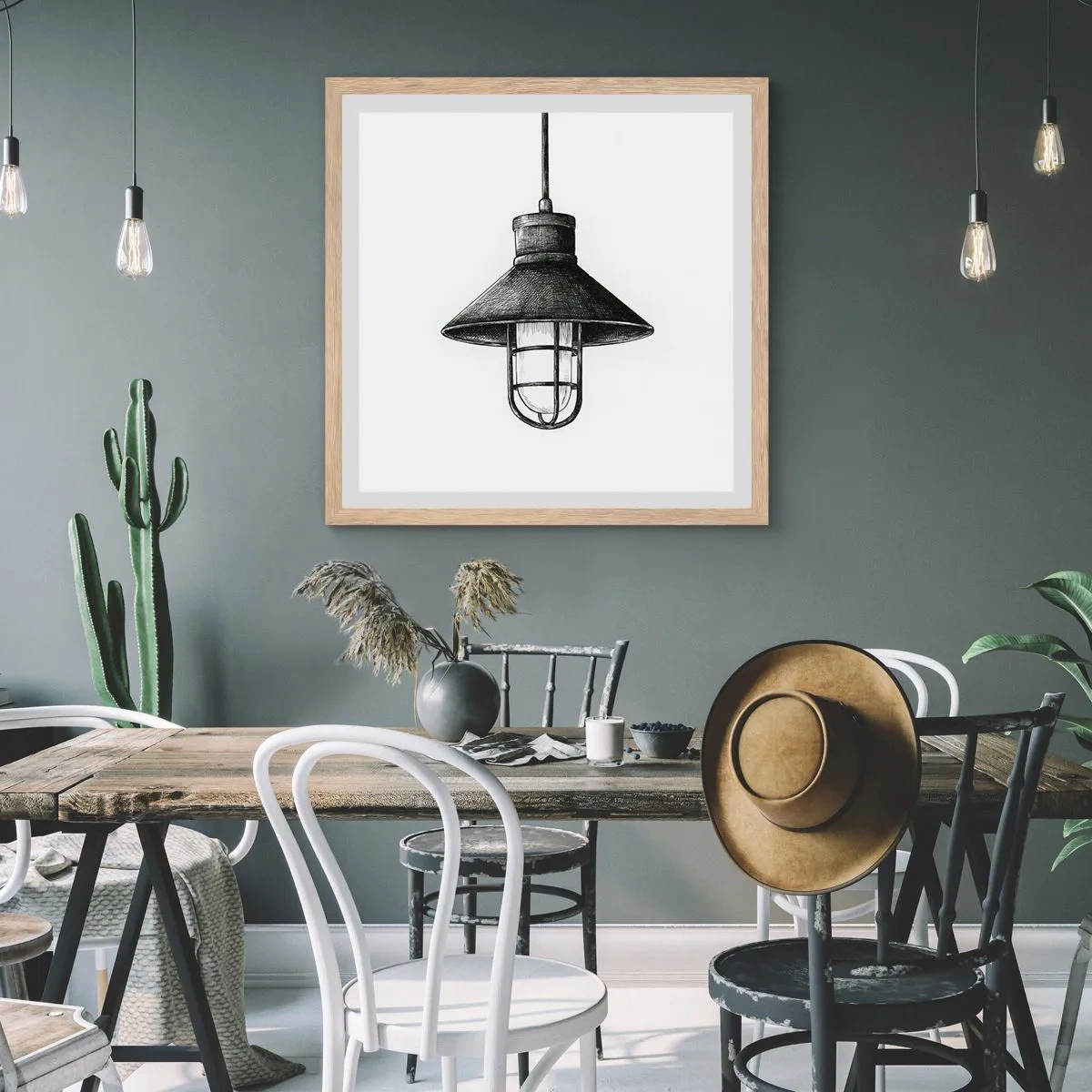 Poszter világos tölgy keretben - Mint évekkel ezelőtt... - 60x60 cm