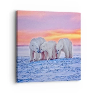 Vászonkép - Elég a családi meleg - 30x30 cm