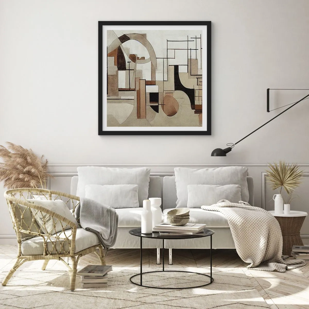 Poszter fehér keretben - Városkép 2.0 - 60x60 cm