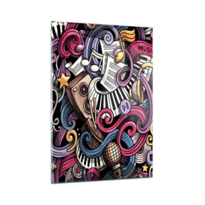 Üveg kép - Bonyolult dallam - 50x70 cm