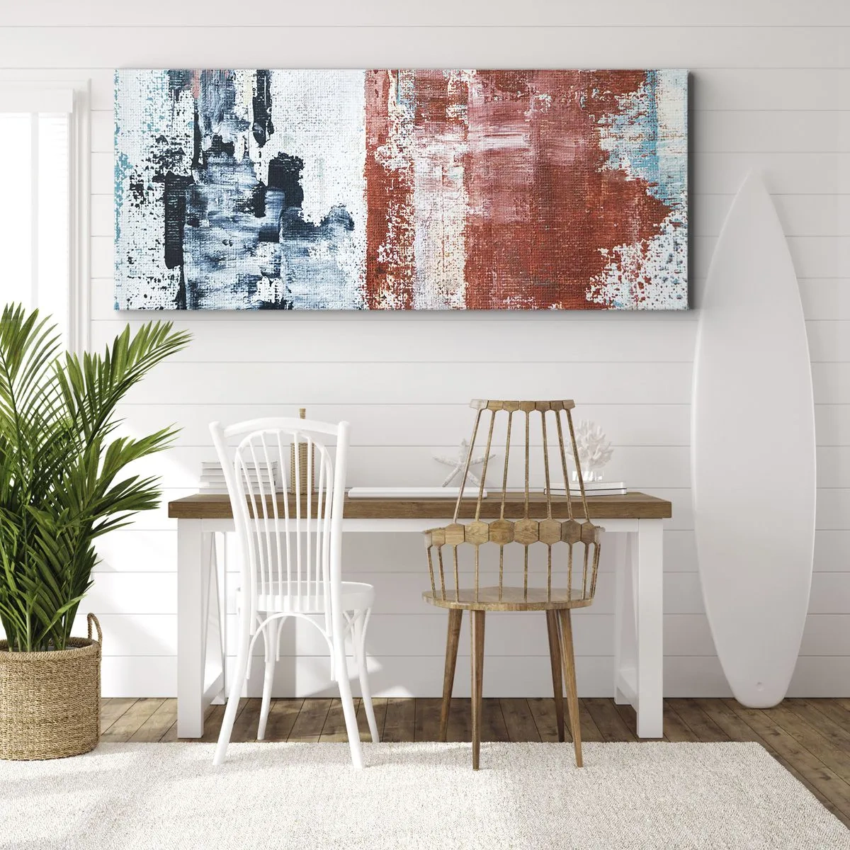 Vászonkép - Fele-fele absztrakt - 100x40 cm