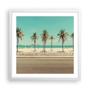 Poszter fekete keretben - A tengerparton - 50x50 cm