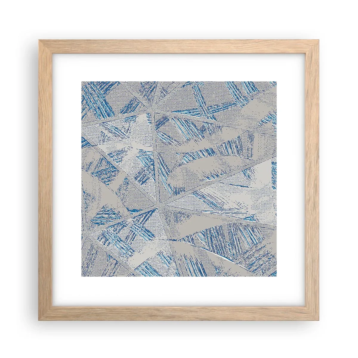 Poszter világos tölgy keretben - A szürkéskék labirintusban - 30x30 cm