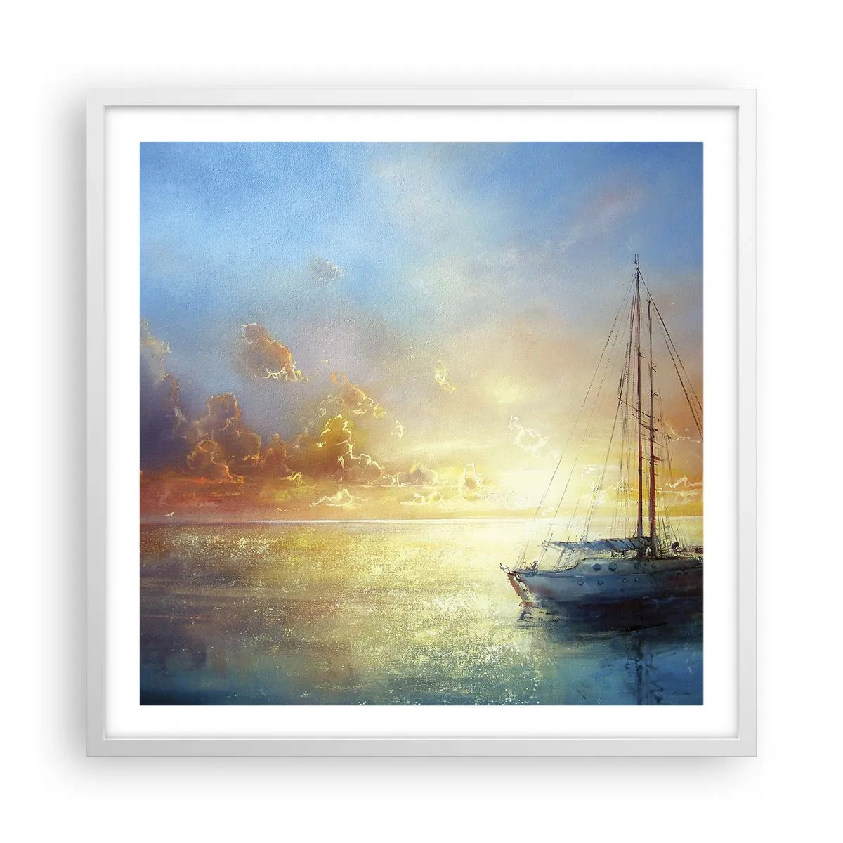 Poszter fekete keretben - Egy arany öbölben - 60x60 cm