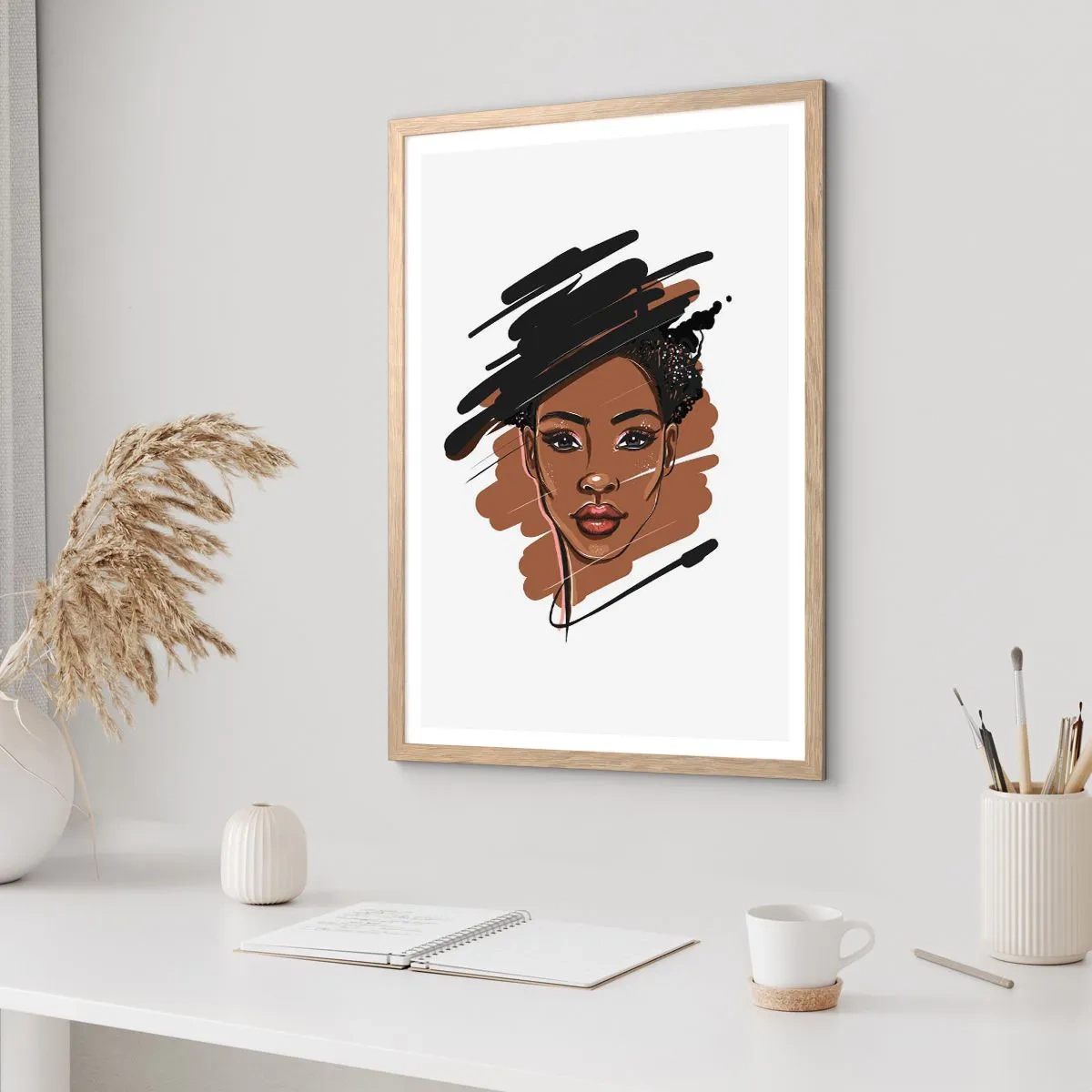 Poszter világos tölgy keretben - Édes, mint a csokoládé - 40x50 cm