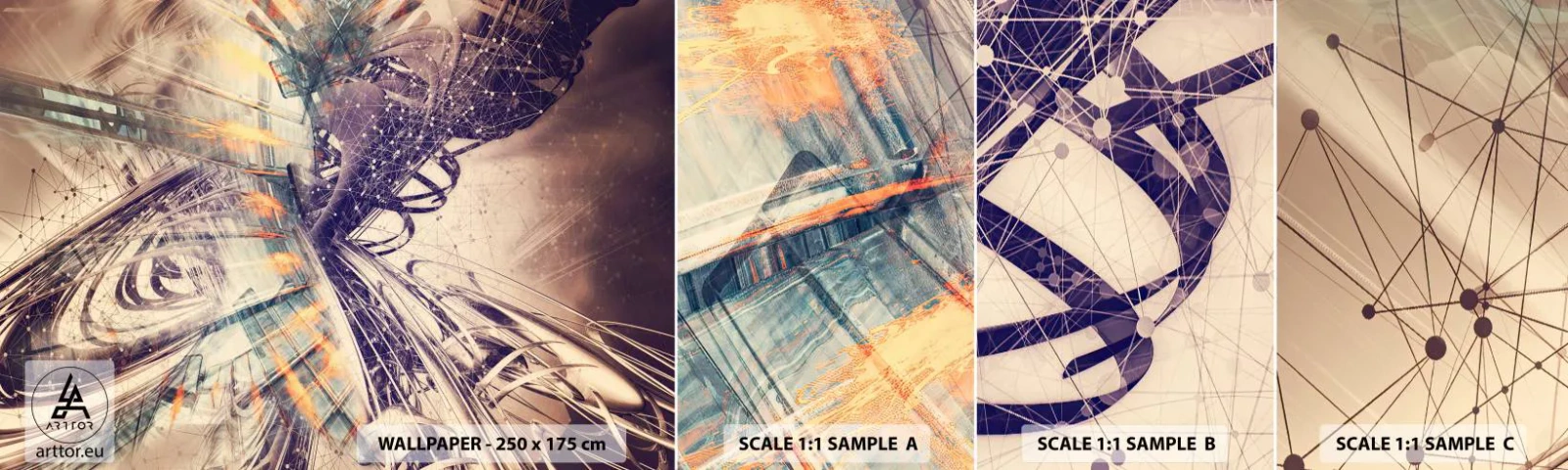 Fotótapéta Minta Öntapadós Deluxe Sticker - Nagy rohanásban - Absztrakció, Darab, Grafika - 100x30 cm