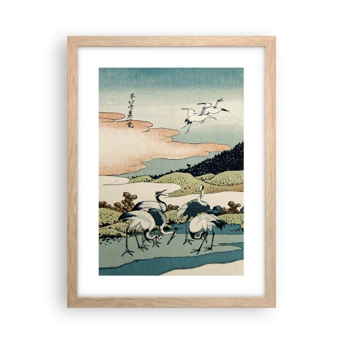 Poszter világos tölgy keretben - Japán lélekben - 30x40 cm