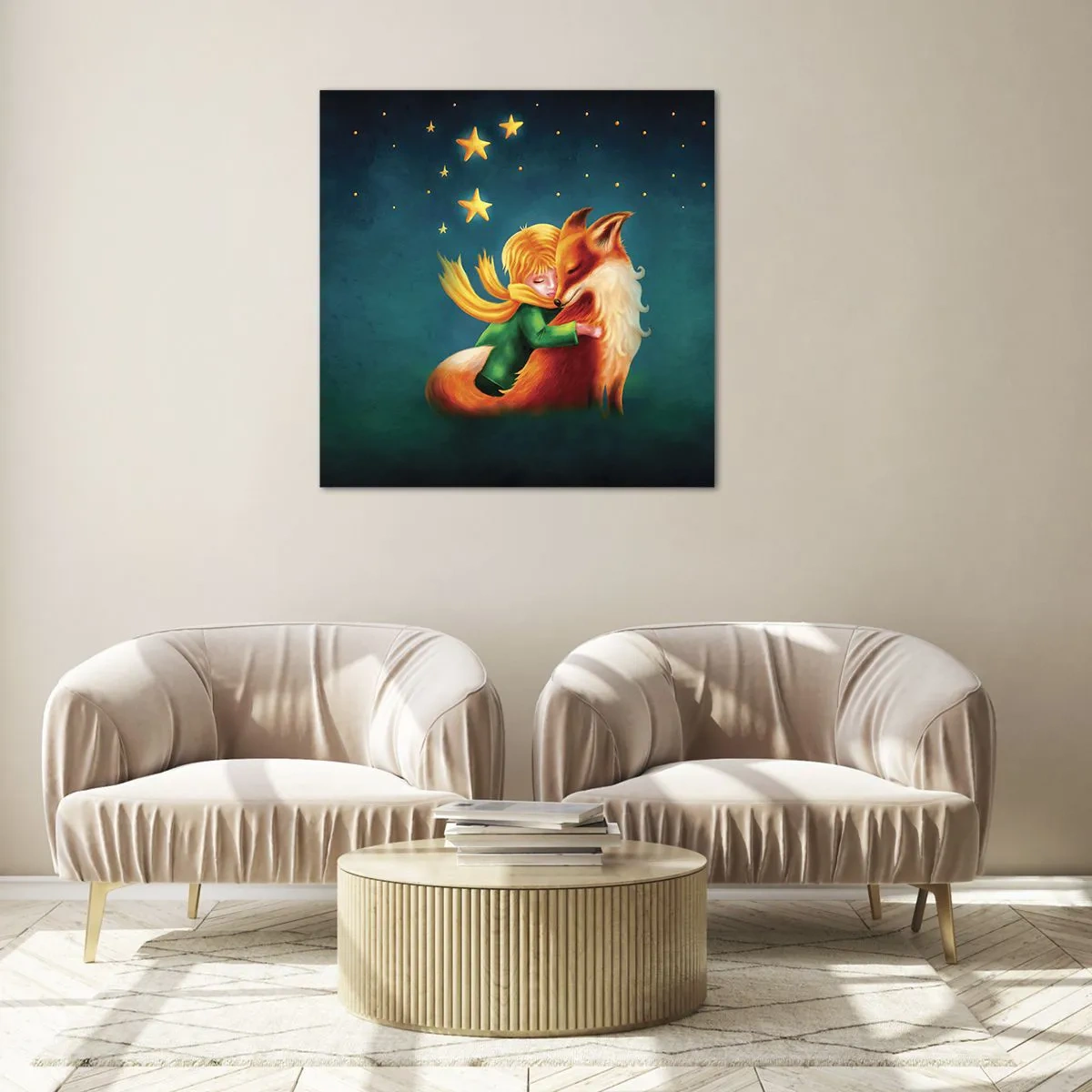 Üveg kép - Kis herceg - 50x50 cm