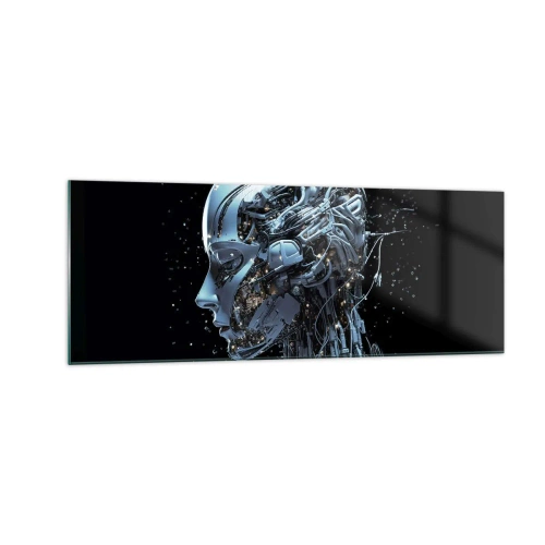 Üveg kép - A technológia egy nő - 140x50 cm