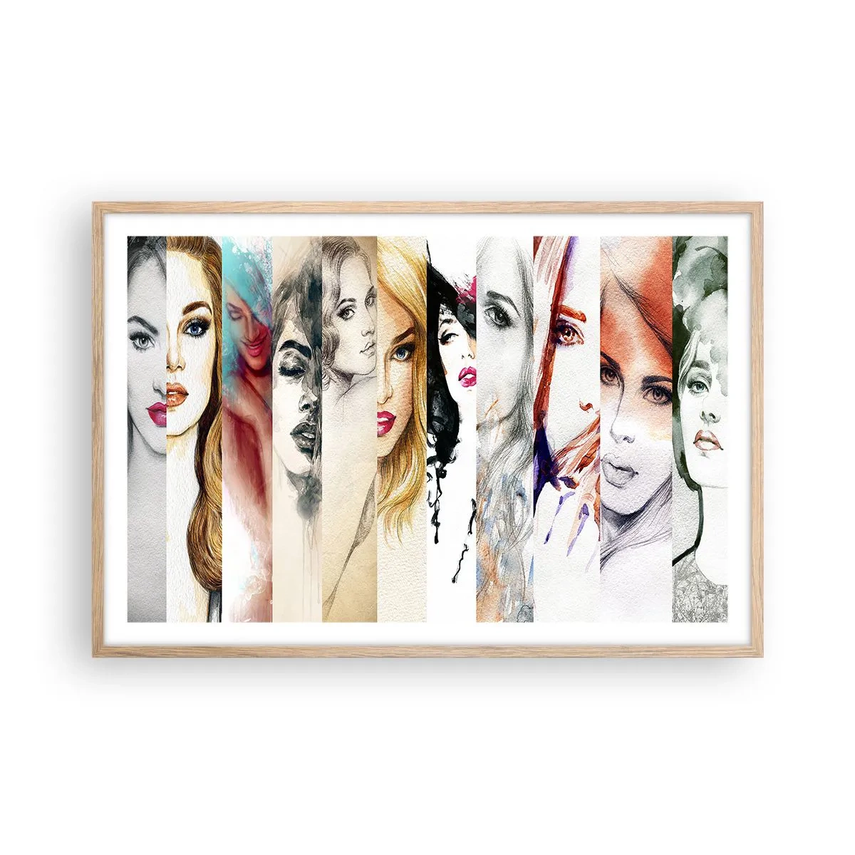 Poszter világos tölgy keretben - És ez mindig TE - 91x61 cm