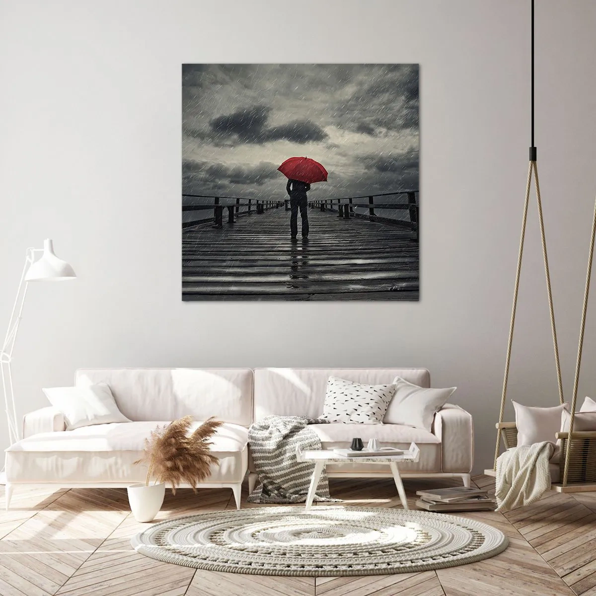 Vászonkép - Nem számít, hogy esik - 60x60 cm